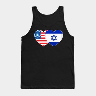 Israel And Usa Flag Twin He For Jewish Americans Israeli Tank Top